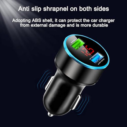 Ankuee 66W Car Charger, Super Fast Charging 2 Ports USB Vehicle Charger, Quick Charge Automobile Adaptor Compatiable with Phones and Laptops, Universal for Vehicle, Truck, RV and More