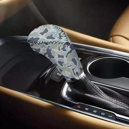 Handbrake and Gear Shift Knob Cover 2 Piece Automobile Hand Brake Cover Car Interior Accessories - color: Blue Fish Camo