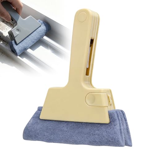 Magic Window Track Cleaner, Window Groove & Track Cleaning Brush Tools Set for Window Lides Gaps Tile Lines Shutter Car Vents (Yellow) - color: Yellow
