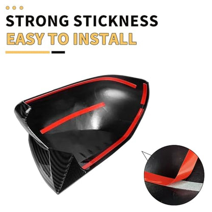 MAXDOM Side Mirror Caps Compatible with Toyota Camry (Carbon Fiber Pattern-Ox Horn Style, 2018-2025) - color: Carbon Fiber Pattern-Ox Horn Style