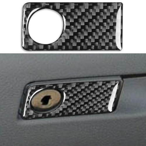 NVCNX Carbon Fiber Compatible with Mercedes-Benz C-Class W204 C250 C300 C350 C63 AMG 2008-2014 Sedan / 2012-2015 Coupe Accessories Car Dash Co-Pilot Storage Box Handle Cover Interior Trim Sticker 1PC - color: Dash Co-pilot Storage Box Handle Trim