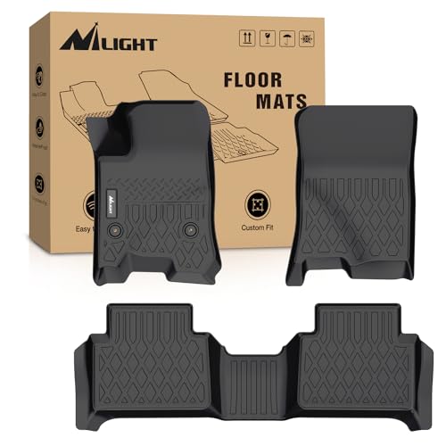 Nilight TPE Floor Mats for Chevy Colorado GMC Canyon Crew Cab 2023 2024 2025 2026,All Weather Custom Fit Heavy Duty Floor Liners - color: 2023-2026 Chevy Colorado GMC Canyon|Crew cab|