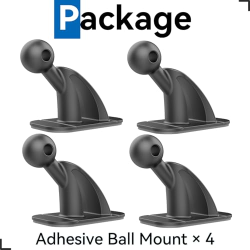 4 Pack Sticky 17mm Ball Mount for Car Mount Adhesive Replacement Magnetic Phone Holder MagSafe Mounting Base Dashboard Sticker 3M VHB Tape - style: 4 Pack