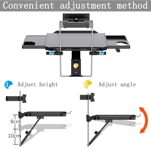 HZGAMER 2 in 1 Large Car Steering Wheel Tray/Back Seat Headrest Table with Phone Holder for Eating Food Drink and Writing Work, Car Steering Wheel Desk Laptop Mount - Gifts for Truck Drivers