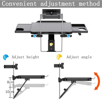 HZGAMER 2 in 1 Large Car Steering Wheel Tray/Back Seat Headrest Table with Phone Holder for Eating Food Drink and Writing Work, Car Steering Wheel Desk Laptop Mount - Gifts for Truck Drivers