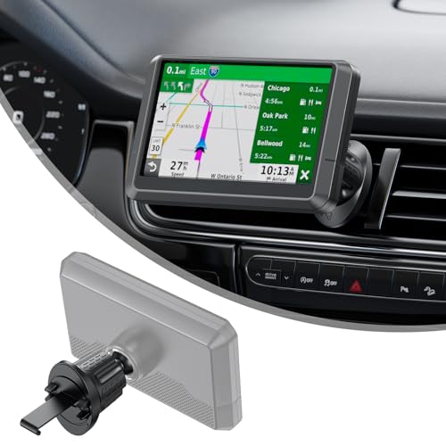 Garmin GPS Car Mount – Upgraded Metal Hook Air Vent Holder, 17mm Ball Air Vent Mount Compatible with Garmin Nuvi, Drive, DriveSmart, Dezl & Other 17mm Ball GPS Devices - style: 1-Pack