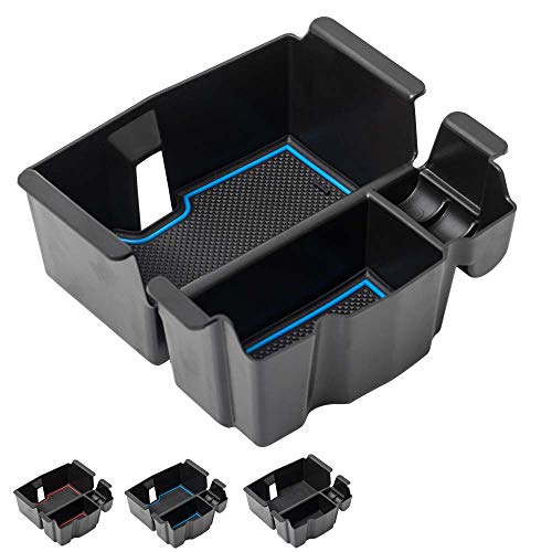 EDBETOS Center Console Organizer Tray Compatible with Jeep Wrangler JL/JLU 2018-2023 2024 2025 2026 and Gladiator JT Truck 2020-2026 Insert Accessories - Won't Covers the light inside (Blue Trim) - color: Blue