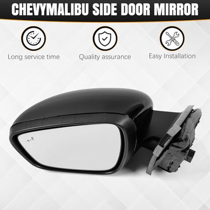 Left Side Mirror Replacement Compatible with Ford Escape 2020 2021 2022 2023 Power Adjustable Heated with Blind Spot Rear View Mirror Driver Side 7Pins