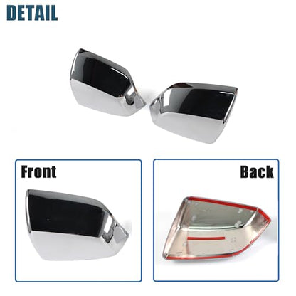 AUCERAMIC Chrome Side Mirror Cover Caps 2PCS Fit for 2021-2025 Chevy Tahoe Suburban, GMC Yukon/Yukon XL, Cadillac Escalade Stick-On Overlay