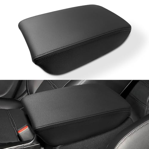 Center Console Cover Compatible with Honda CRV 2017-2022 Accessories, Premium Leather Armrest Cover Pad, Car Middle Console Lid Cover (Black) - size: 2017-2022 Honda CRV
