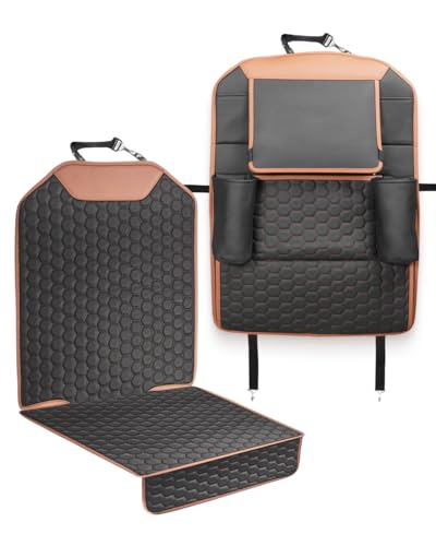 Owleys Set Seat Back Organizer & Car Seat Protector Hexy Waterproof & Non-Slip Protector for Child Car Cushion for Leather and Fabric Seats (Hexy Set 1) - color: Hexy Set 1