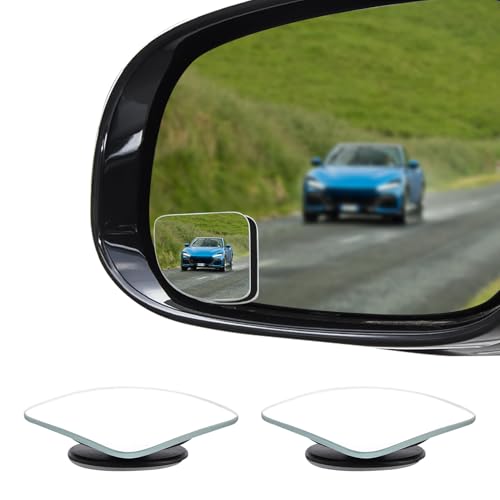 2PCS Blind Spot Convex Car Mirror, Side Mirror Blindspot, Rear View Mirrors with Wide Angle Adjustable Stick, Universal Car Blindspot Mirrors Exterior Accessories for Cars (Fan shaped, 2PCS) - color: Fan shaped, size: 2pcs