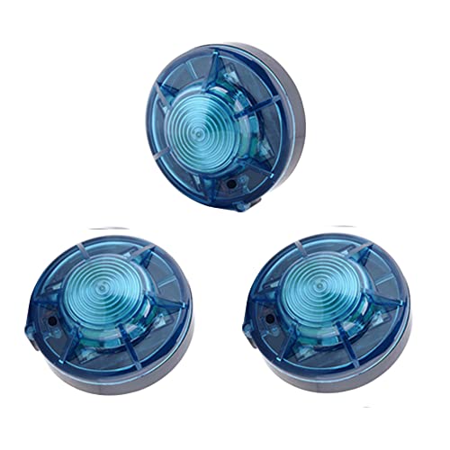 3 Pack LED Road Flares Roadside Flashing Emergency Lights Beacon with Magnetic Base for Vehicle and Outdoor Sports.(Blue) - color: Blue