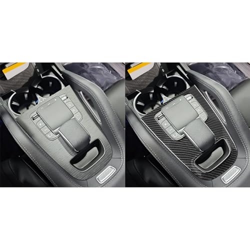 NVCNX Carbon Fiber Accessories for Mercedes Benz GLE 350 450 450e 2020-2026 2021 2022 2023 2024 2025 Center Console Gear Shift Panel Cover Interior Trim Overlay Sticker Decal 1PC Without Pointed Ends - color: Center Console Gear Shift Panel Trim A2
