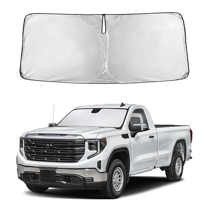 Autovir Windshield Sun Shade Fit for 2019-2024 2025 2026 GMC Sierra 1500 Sun Shade, Front Window Sun Visor, UV Protection, Heat Blocker, Foldable Car Accessories - size: For Gmc Sierra 1500 2019-2026