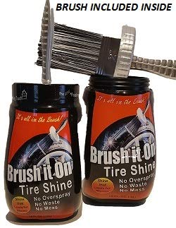 Tire Shine with Patented Brush-in-Cap Applicator (18 oz) – High Gloss Tire Dressing for Cars, Trucks & SUVs – No Overspray, No Mess, Precision Detailing Kit for Professional Shine