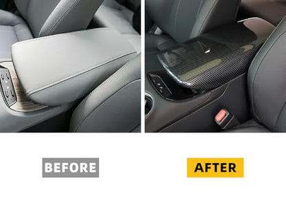 Auto Parts Fit for Toyota VENZA 2021 2022 2023 2024nner Armrest Box Cover Trim Center Console Protector Cap (Carbon Fiber Pattern) ABS 1PC - color: Carbon Fiber Pattern