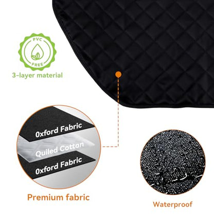 Dog Car Door Protector, 2 Pack Waterproof Scratchproof Nonslip Durable Protector, Thickened Door Panel Covers, Protects Doors from Dog Scratching Fit for Car/SUV/Truck (Black, Regular) - size: Regular