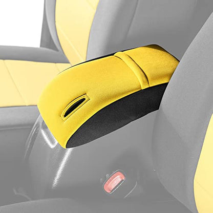 Diver Down Neoprene Center Console Cover - Fits Jeep 1997-2006 TJ Wrangler - Cushioned Armrest Cover - Doesn't Burn Your Elbow - Tight Custom Fit - Comfortable Foam Armrest Pad (01-06 Yellow) - color: Yellow, size: 2001-2006 TJ