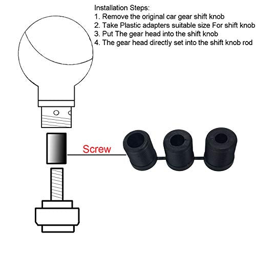 Abfer Long Shift Knob Car Gear Stick Weighted Shifter Knobs Extension Metal Shifting Lever Fit Most Manual Automatic Transmission Vehicle (Multicolor) - color: Multicolor