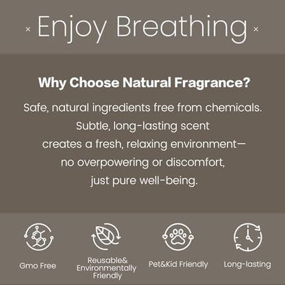 Car Air Freshener - 90 Days Long Lasting with 2Pcs Refills - Amber Scent Wood Car Air Diffuser Kit Automotive Visor Interior Accessories Decor