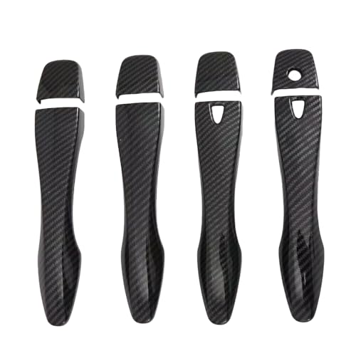 for Nissan Altima 2013-2018 ABS Carbon Fiber Side Smart Door Handle Covers Trims with Smart Hole