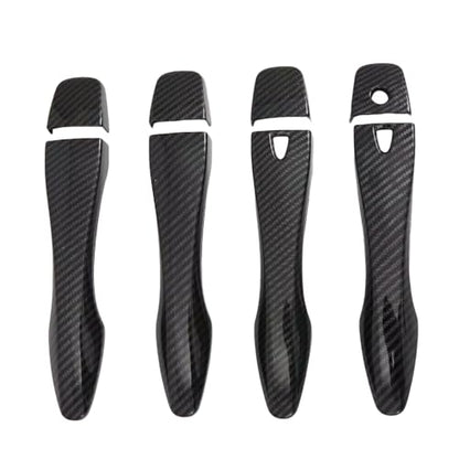 for Nissan Altima 2013-2018 ABS Carbon Fiber Side Smart Door Handle Covers Trims with Smart Hole