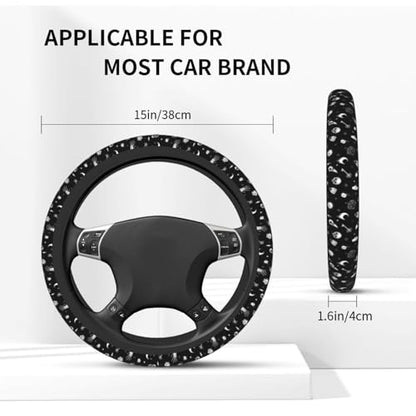Gothic Steering Wheel Covers Non Slip Neoprene Universal 15 Inch Steering Wheel Protector Car Cover for Men Women - color: Gothic