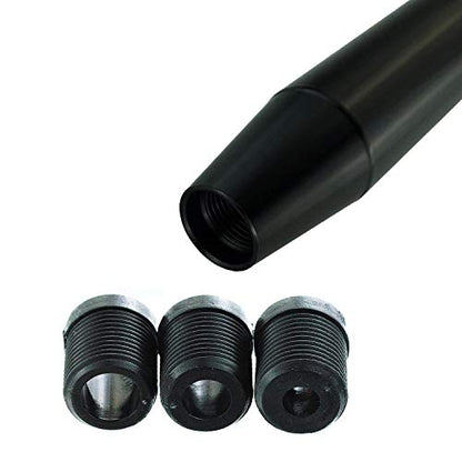 Abfer Black Shift Knob Weighted Car Gear Stick Shifter Extension Long Shifting Lever Handle Fit Most Manual Automatic Transmission Vehicle - color: Black