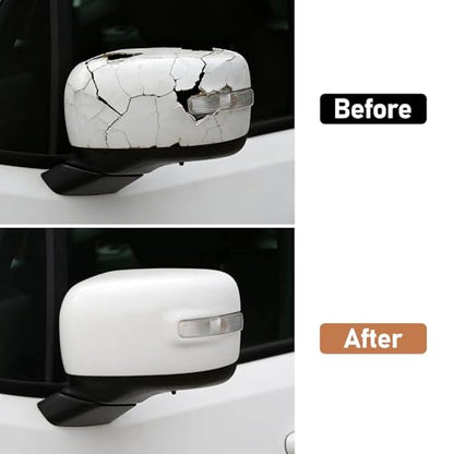 Moonlinks Compatible with Jeep Renegade Left Driver Side Mirror Cover Replacement 2015 2016 2017 2018 2019,White Left Side Clip-on Mirror Cap With Turn Signal Light Replaces for 5UW77TZZAA - color: Left White