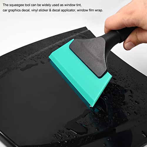 EHDIS Small Squeegee 5 inch Rubber Window Tint Windshield Scraper for Car,Glass, Mirror, Shower, Door,Bathroom Cleaning (Light Blue) - color: Light Blue