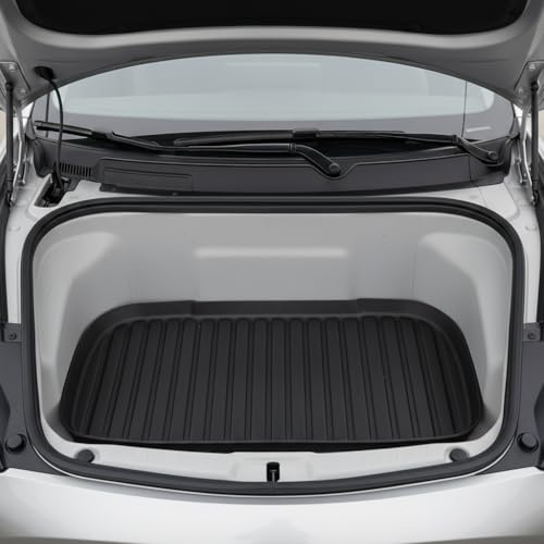 Storage Mats and Cargo Liners Compatible with 2025 2026 New Model Y Juniper, All Weather Rear Cargo Trunk Tray Floor Mat Custom Fit 3D Tech Waterproof Durable TPO Accessories - size: New Model Y Juniper cargo mat with storage mat