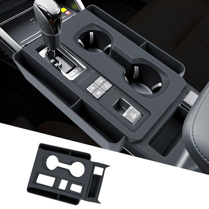 BIBIBO for New 2026 Subaru Outback Gear Shift Panel Cover 2026 Subaru Outback(Premium,Limited,Touring,Wilderness,Limited XT,Touring XT) Gear Shift Trim Cover Silicone w/Side Storage Box - color: Black-Gear Shift Cover