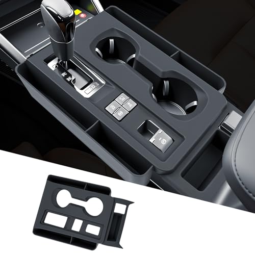 BIBIBO for New 2026 Subaru Outback Gear Shift Panel Cover 2026 Subaru Outback(Premium,Limited,Touring,Wilderness,Limited XT,Touring XT) Gear Shift Trim Cover Silicone w/Side Storage Box - color: Black-Gear Shift Cover