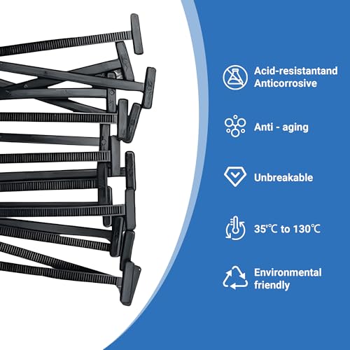 100PCS Nylon Universal Cable Tie Buckle Zip Ties – Push Mount Button Lock Clips, UV-Resistant Fasteners for Car Wire Harness, Garage, Electrical & Automotive Use