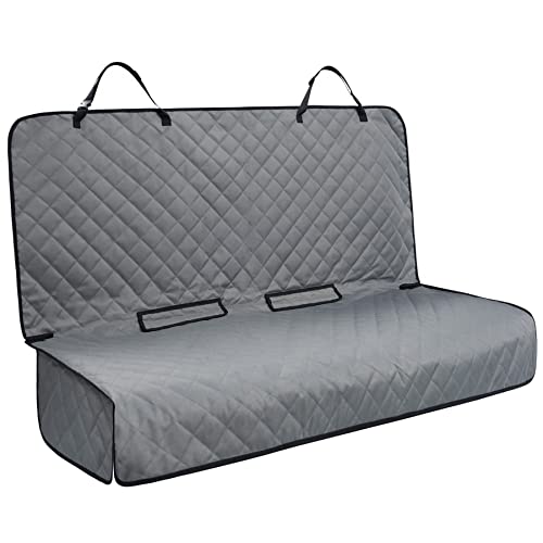 VIEWPETS Bench Car Seat Cover Protector - Waterproof, Heavy-Duty and Nonslip Pet Car Seat Cover for Dogs with Universal Size Fits for Vehicles, Trucks & SUVs(Grey) - color: GREY, size: 49" L × 56" W