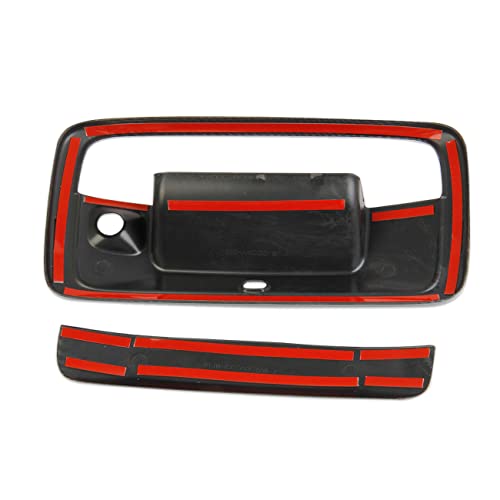 Carbon Fiber Car Rear Trunk Door Handle Cover Trim for Chevrolet Silverado/GMC Sierra 2014-2018,for Chevrolet Colorado/GMC Canyon 2015-2022