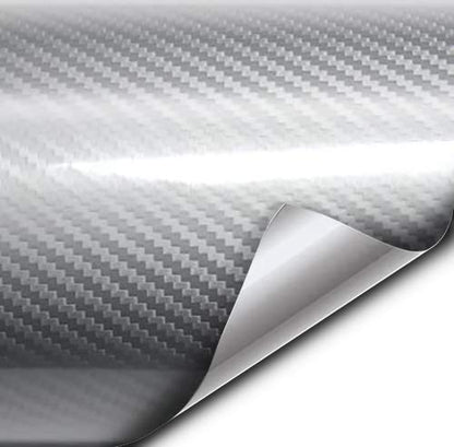 VVIVID Epoxy High Gloss Carbon Vinyl Automotive Wrap Film DIY Easy to Install No Mess (1ft x 5ft, Silver) - color: Silver, size: 1ft x 5ft