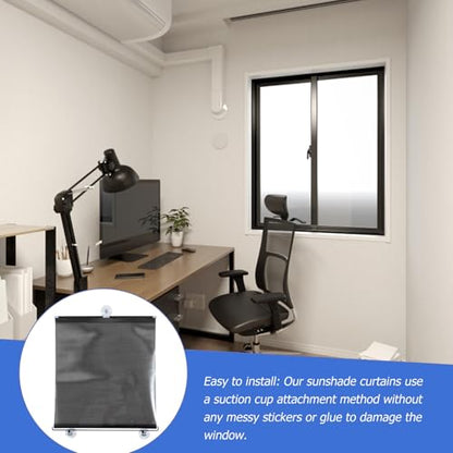 PATKAW (1 Pcs) Window Blinds, Blackout Shades No Drill, Suction Cup Temporary Roller Blind, Light Blocking Window Cover for Bedroom, Office, Nursery, Home Privacy, Travel, Rv and Car - size: 125.00X50.00X1.00CM