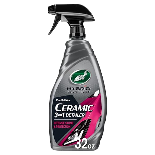 Turtle Wax Hybrid Solutions Ceramic 3-in-1 Car Detailer, Waterless Car Wash, Long-lasting HydrophobicWax Protection and High Gloss Shine, Safe For All Exterior Surfaces, 32 oz (Pack of 1) - size: 32 Fl Oz (Pack of 1)