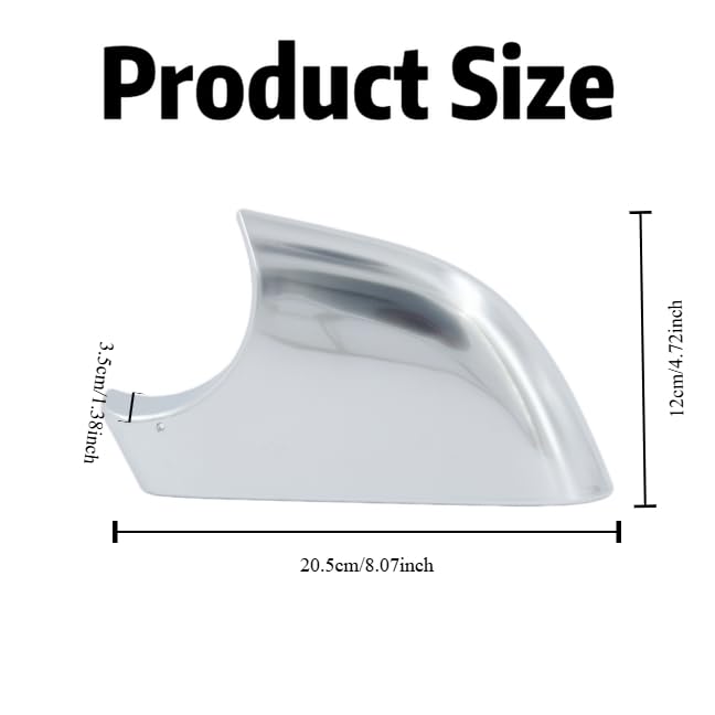 fit For Tesla Model 3 Front Wing Mirror Cover Holder Lower Tray 2017-2025，chrome matte left driver Side Mirror Bottom Cover Replacement for Tesla Model 3 Wing Repair(left） - size: Model 3 Left Side Chrome