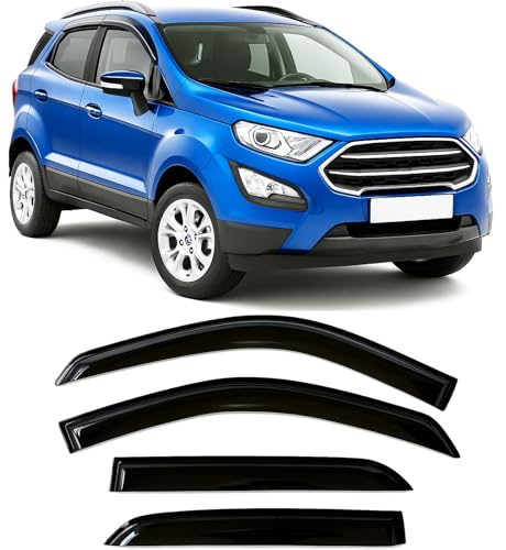 2018-2022 Tinted Tape-On Rain Guards for Ford EcoSport Side Window Visor Deflectors S Se Titanium Durable Tinted Shades 2019 2020 2021 - size: For Ford EcoSport 2018-2022