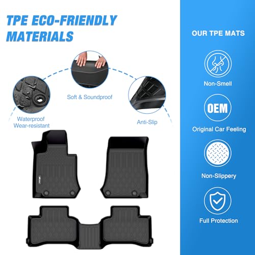Nilight TPE Floor Mats for Mercedes Benz GLC 300 GLC 43 GLC 63 2016 2017 2018 2019 2020 2021 2022,All Weather Custom Fit Heavy Duty Floor Liners - color: 2016-2022 Benz GLC
