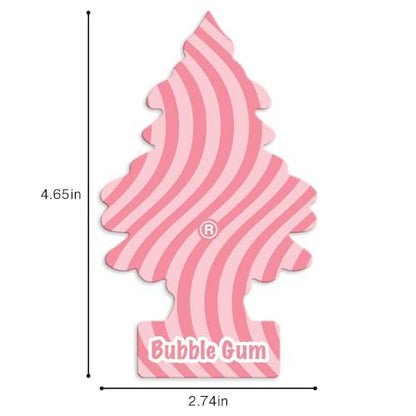 LITTLE TREES Car Air Freshener | Hanging Tree Provides Long Lasting Scent for Auto and Home | 24 Air Fresheners |Bubble Gum - color: Bubble Gum