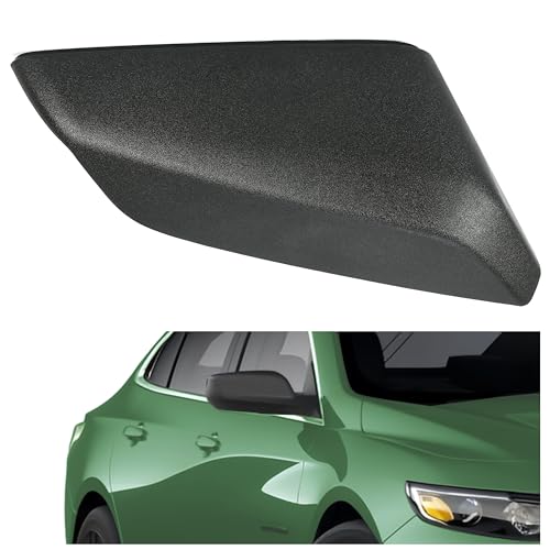 HECASA Mirror Cover Passenger Side Compatible with 2016-2024 Chevrolet Malibu Replacement for 84026842 Black Plastic - size: Passenger Side