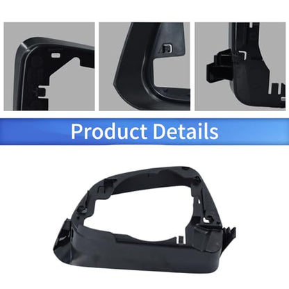 Fits For Tesla Model 3 Left Driver Side Wing Mirror Cover andMirror Frame Set Rearview Lower Holder Tray Cap Housing 2017-2020(Right side chrome) - size: Model 3 Right Side Chrome