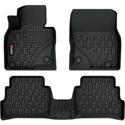 Floor Mats Compatible with Mazda CX-5 2017-2025, All Weather TPE Floor Liners, Custom Fit Car mats, 1st & 2nd Row, Black - style: Mazda CX-5 2017-2025