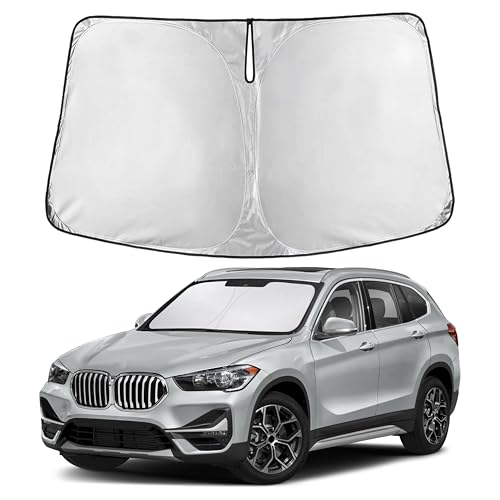 EcoNour Windshield Sunshade Compatible for BMW X1 2016-2020 2021 2022, Sun Visor for Front Windshield & Window Sun Shade Cover, UV Heat Blocker & Protector, Car Accessories - size: For BMW X1 (2016-2022)