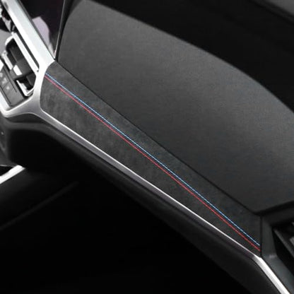 Betterhumz Car Central Instrument Dashboard Cover Trim Compatible with BMW G20 G28 G42 G23 3 4 Series 318i 320i 330i M340i 2020-2023 Car Interior Accessories for Alcantara Style A - size: Suede A