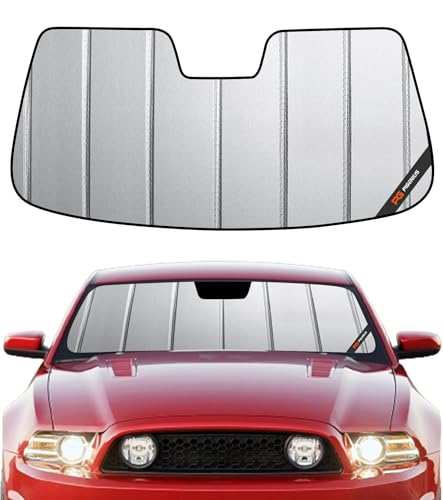Pigenius Windshield Sunshade for Ford Mustang 2013-2014 Front Window Sun Shade- Safeguard - color: Gray, size: 2013-2014